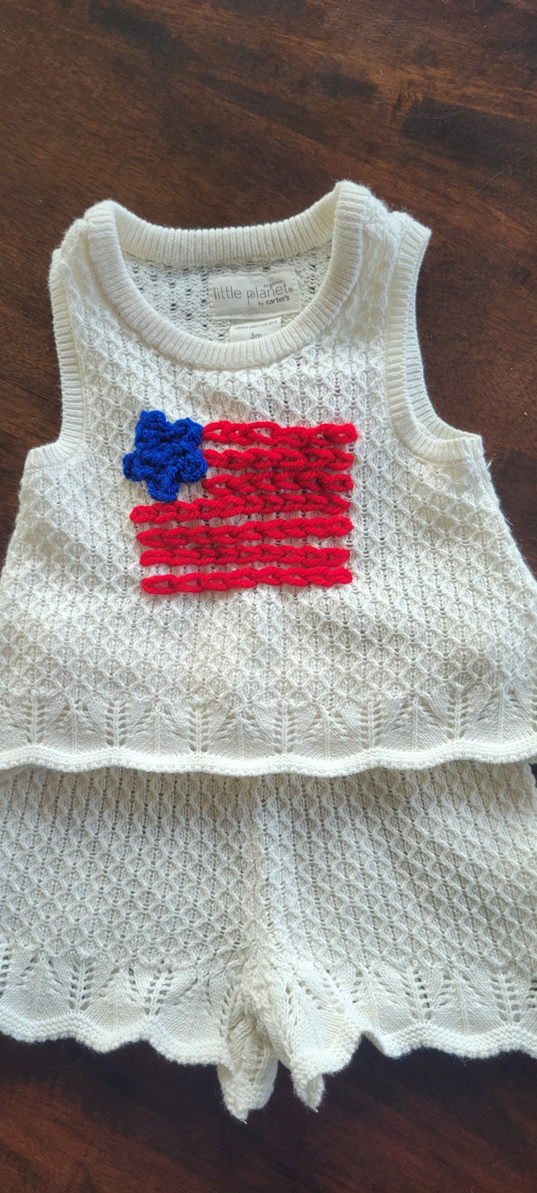 Baby girl's 2 piece Americana short set