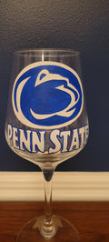 Penn State Wine glass