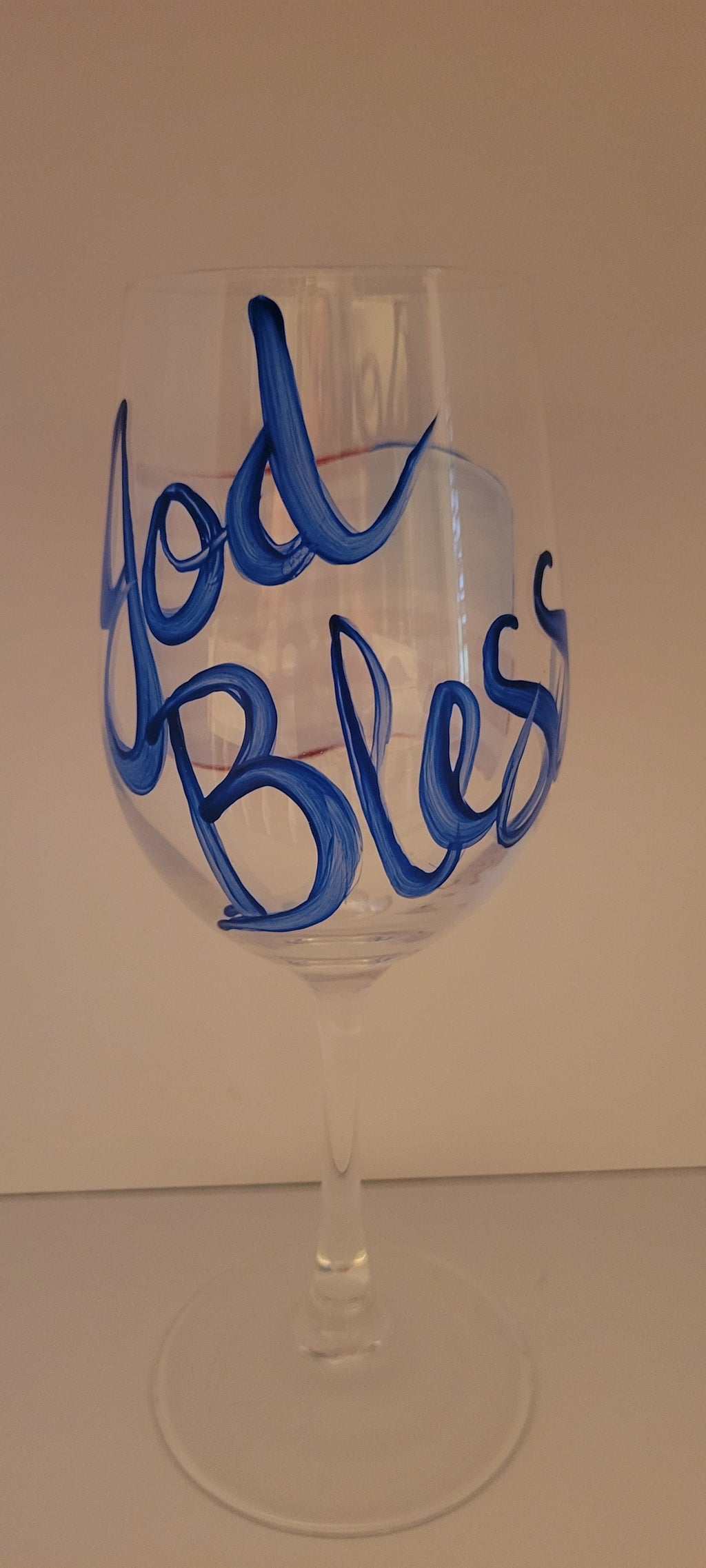 God Bless America wine glasses