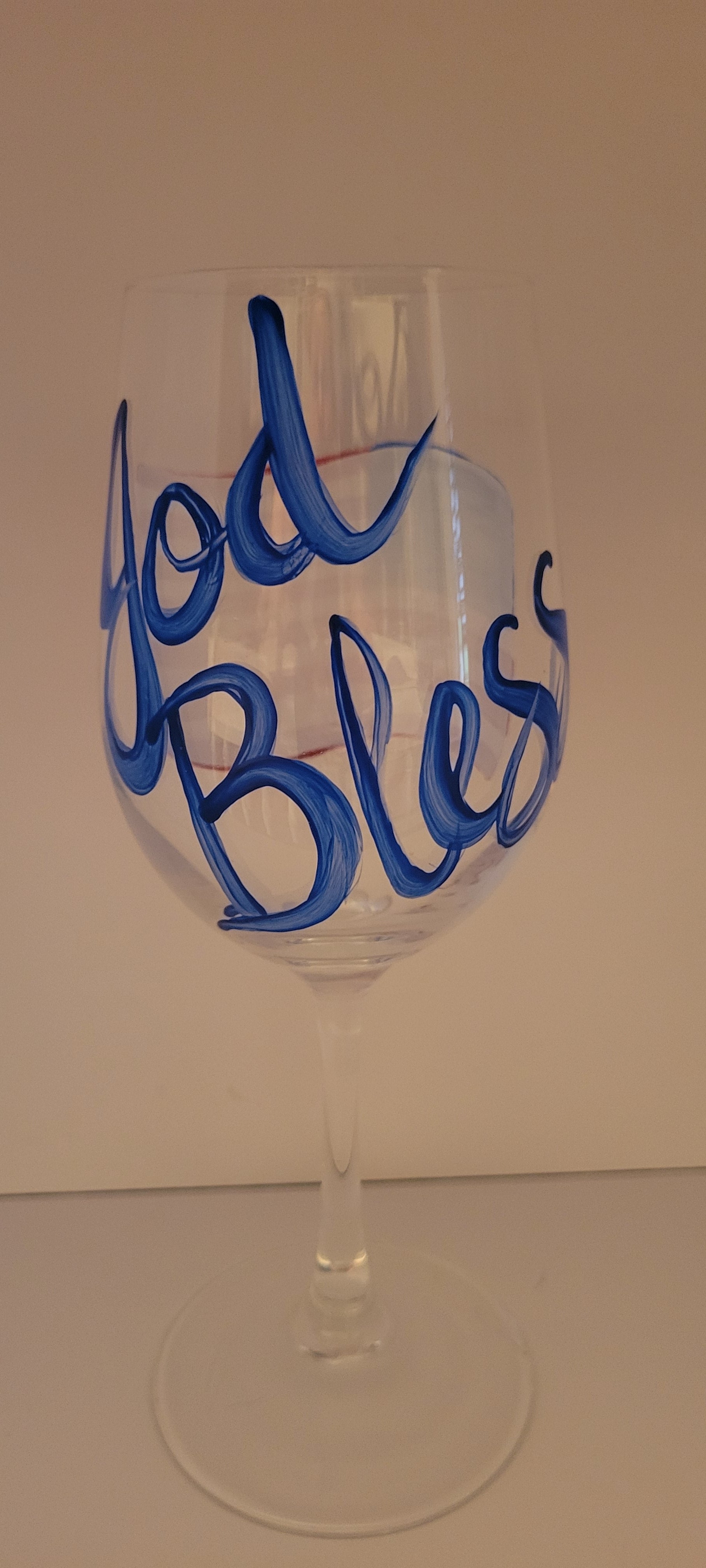 God Bless America wine glasses