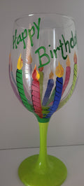 Birthday wine glass