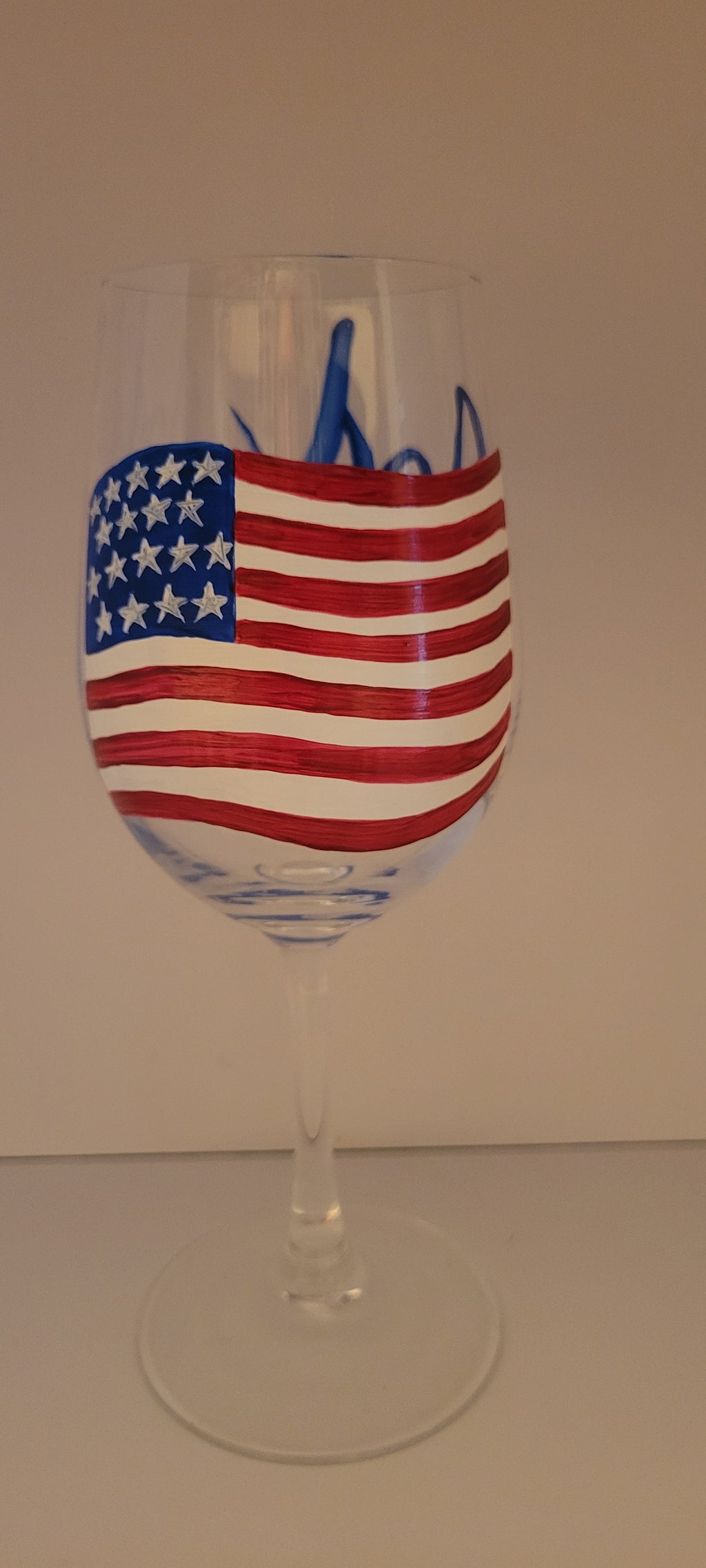 God Bless America wine glasses
