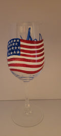 God Bless America wine glasses