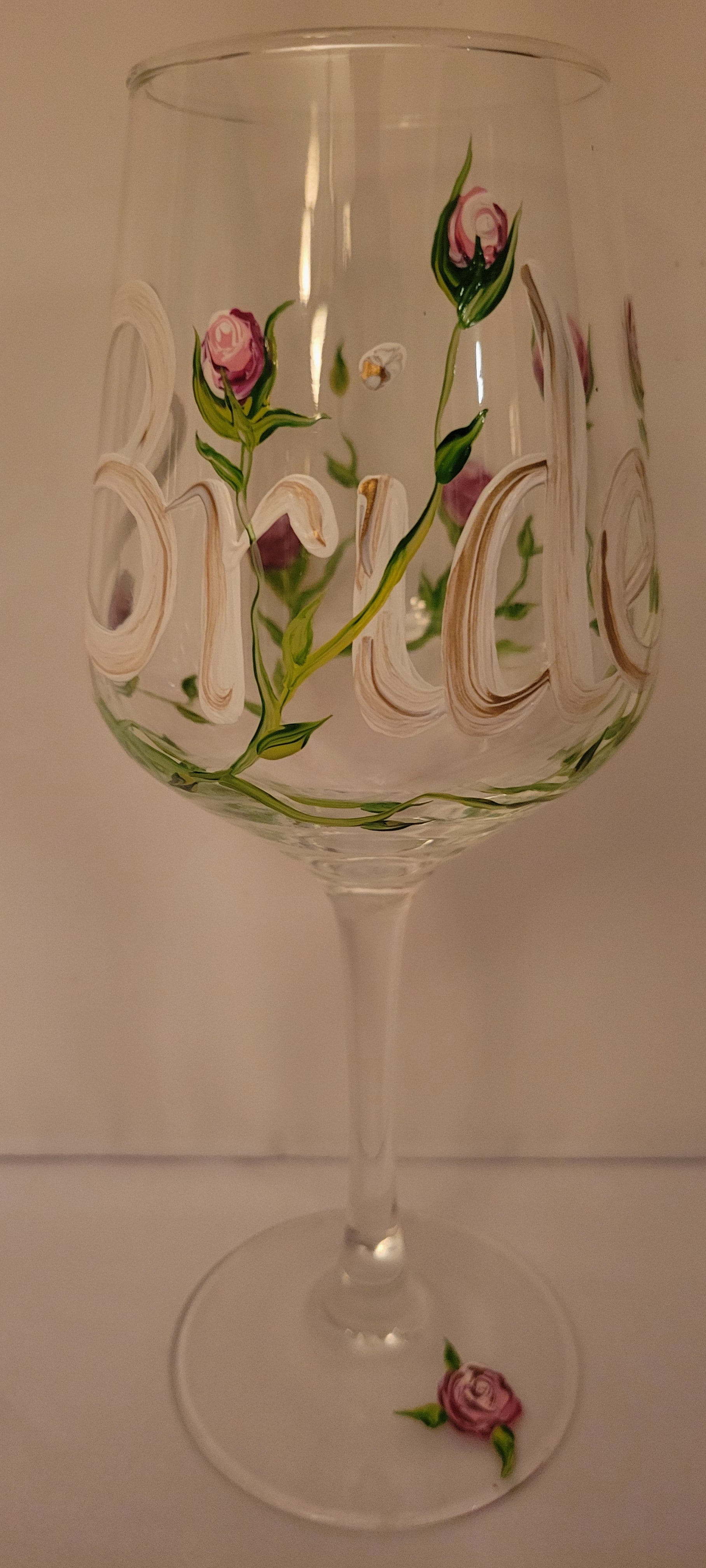 Bride wine glass