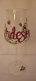 Bridesmaid wine glass